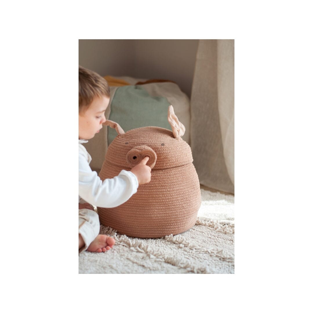 Lorena Canals Basket - Peggy the Pig- Strolleria