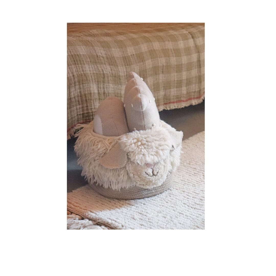 Lorena Canals Woolable Basket - Pink Nose Sheep- Strolleria