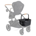 Black Joie Chive Shopping Basket Attached to Stroller - Side View | Strolleria