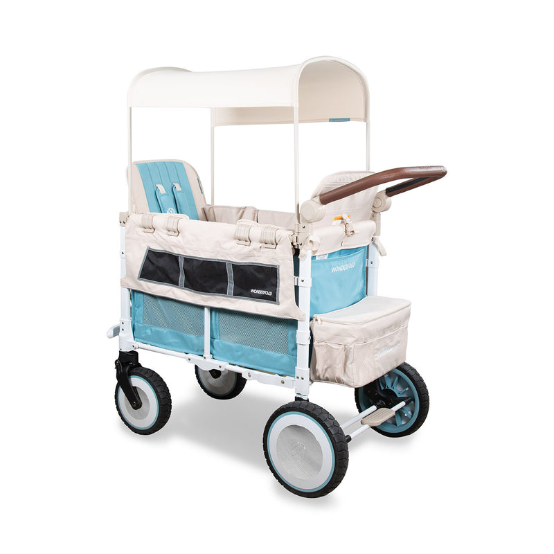 WonderFold VW2 Volkswagon Stroller Wagon in Bondi Blue- Strolleria