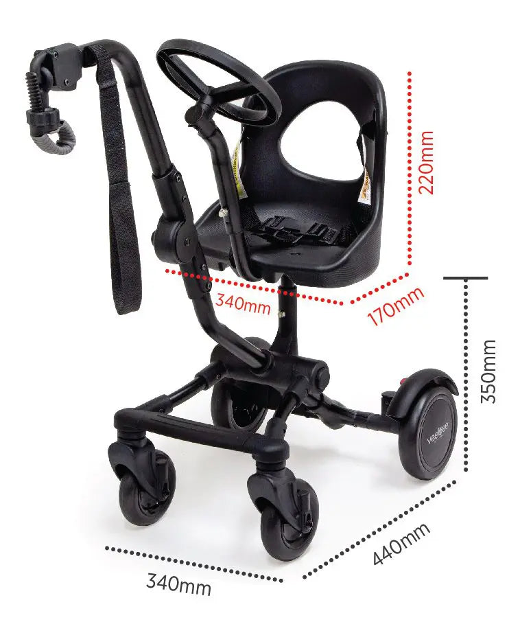 Valco CO-RIDER Ride Ons in Black- Strolleria