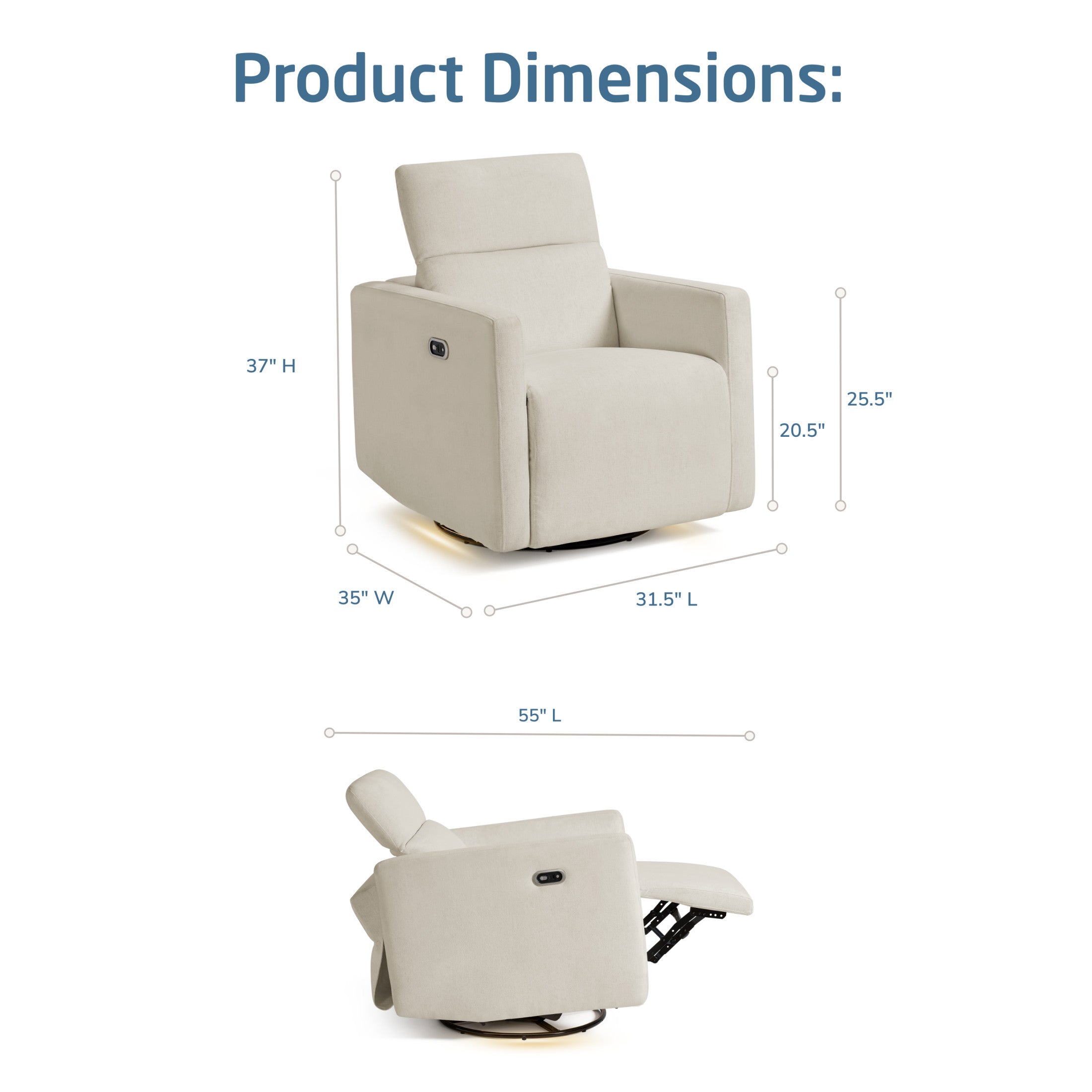 Maxi Cosi Isla Swivel Glider and Power Recliner- Strolleria
