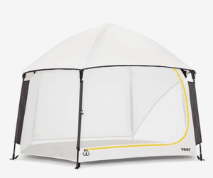 White Mesh Veer Basecamp XL Pop-Up Playard - Three Quarter View | Strolleria