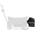 Black Veer Foldable Storage Basket - Side Profile Attached to Wagon | Strolleria