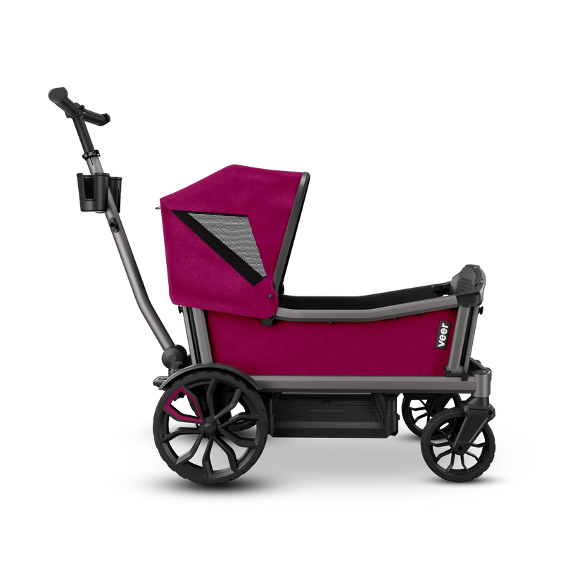 Veer Cruiser City / City XL Wagon with Canopy and Sidewalls - Pink Agate