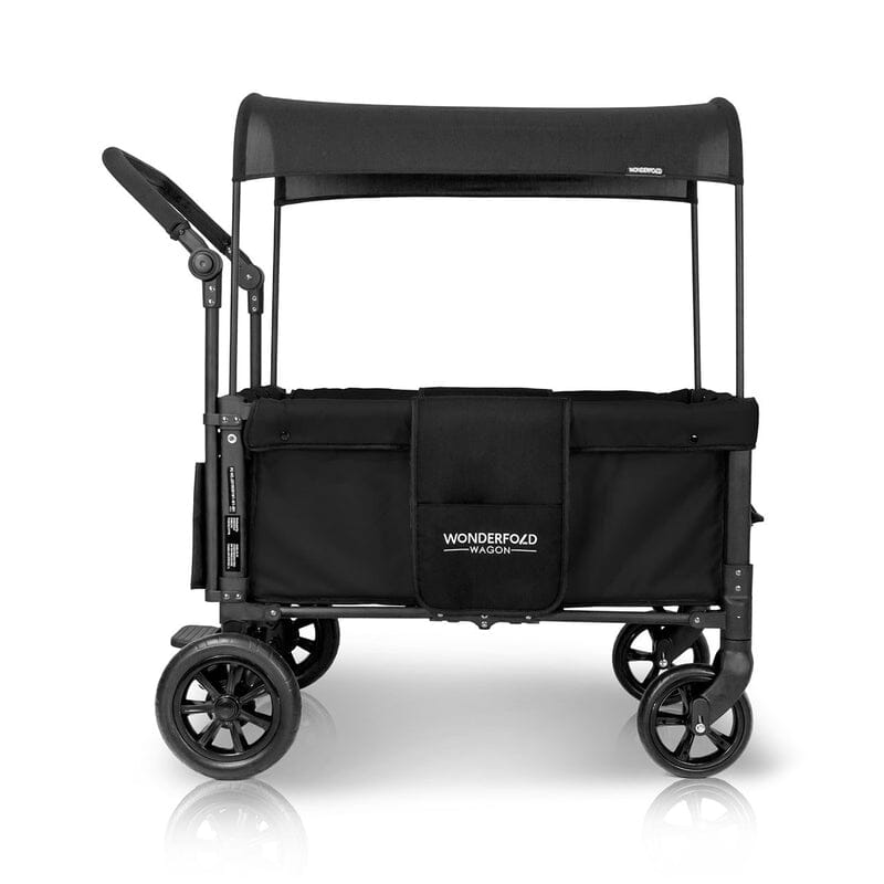 WonderFold W1 OG Double Stroller Wagon in Jet Black