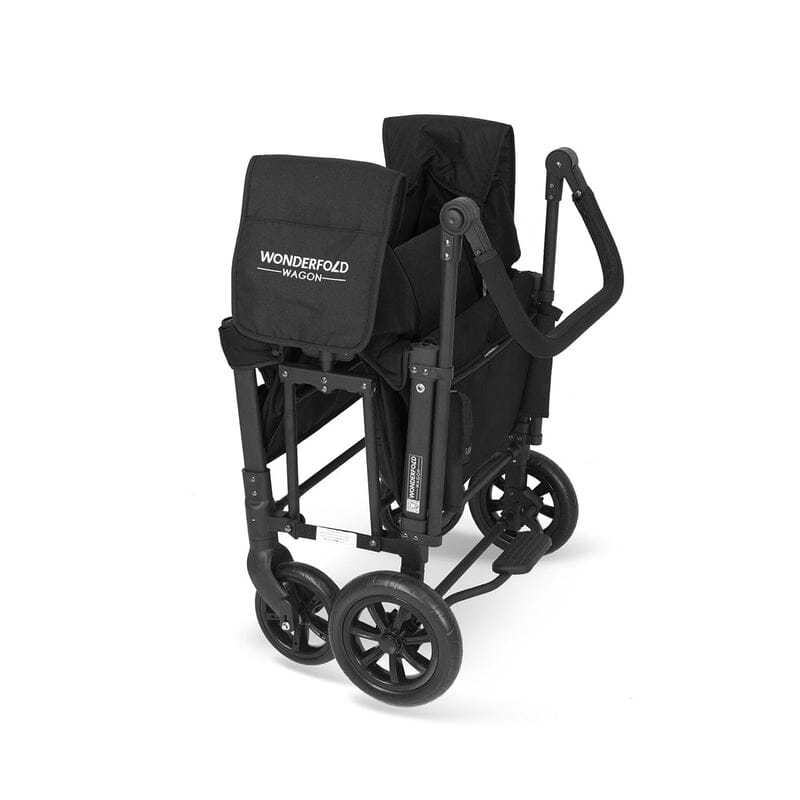 WonderFold W1 OG Double Stroller Wagon in Jet Black