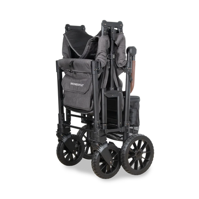 Wonderfold W2 Luxe Pro Double Seater Stroller Wagon - Charcoal Gray