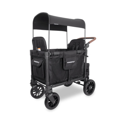 Wonderfold W2 Luxe Pro Double Seater Stroller Wagon - Black