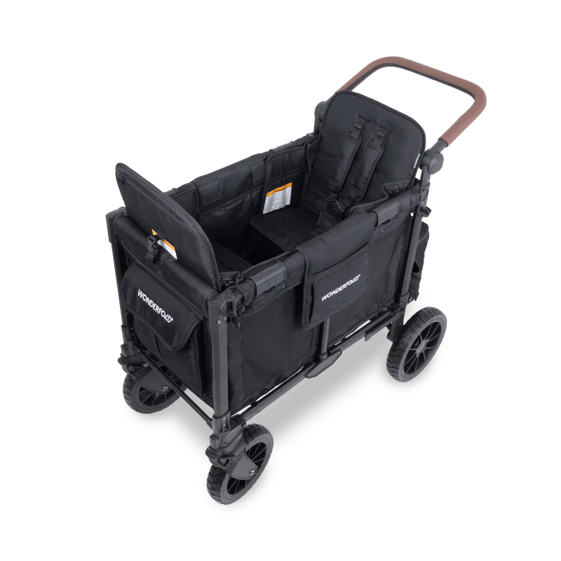 Wonderfold W2 Luxe Pro Double Seater Stroller Wagon - Black- Strolleria
