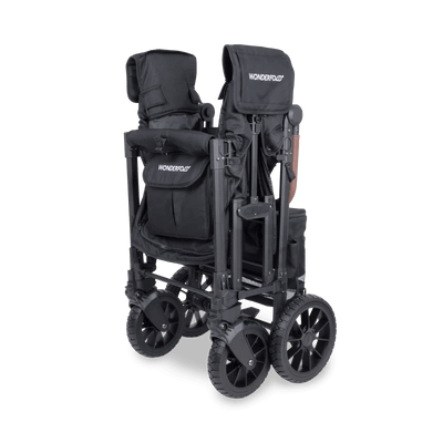 Wonderfold W2 Luxe Pro Double Seater Stroller Wagon - Black