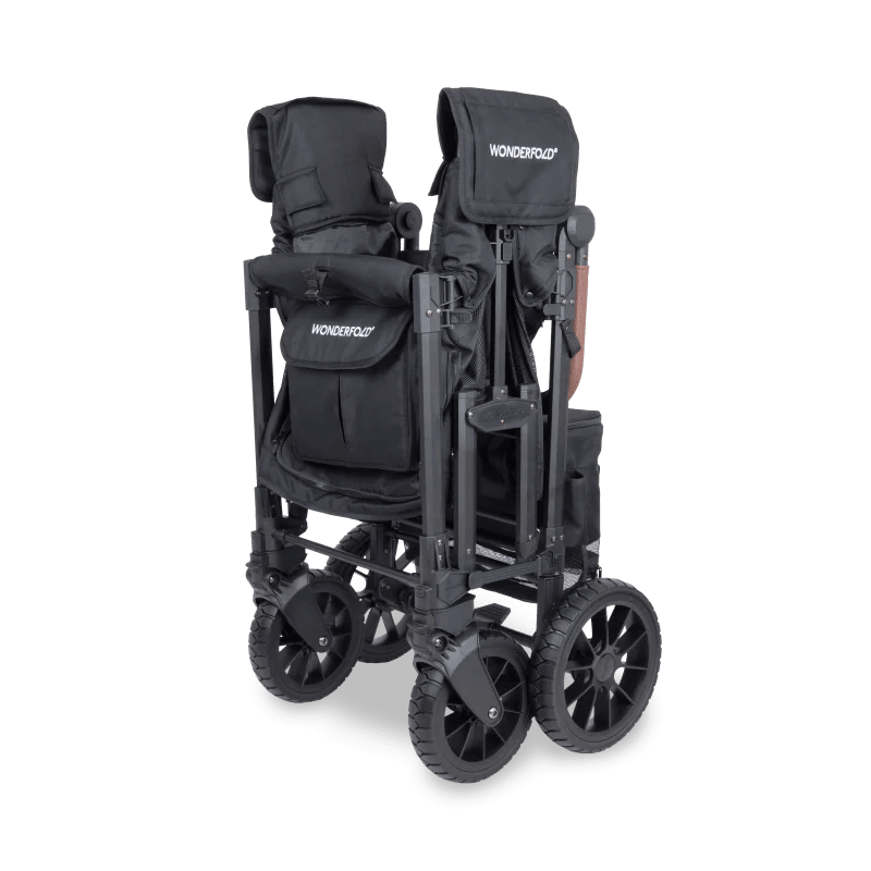 Wonderfold W2 Luxe Pro Double Seater Stroller Wagon - Black