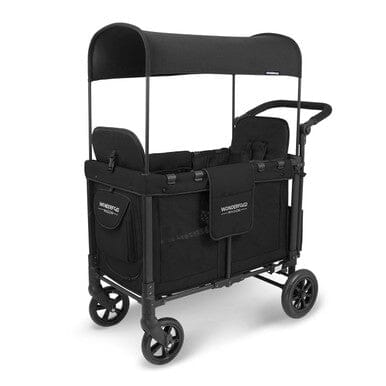 WonderFold W2 OG Double Stroller Wagon in Jet Black