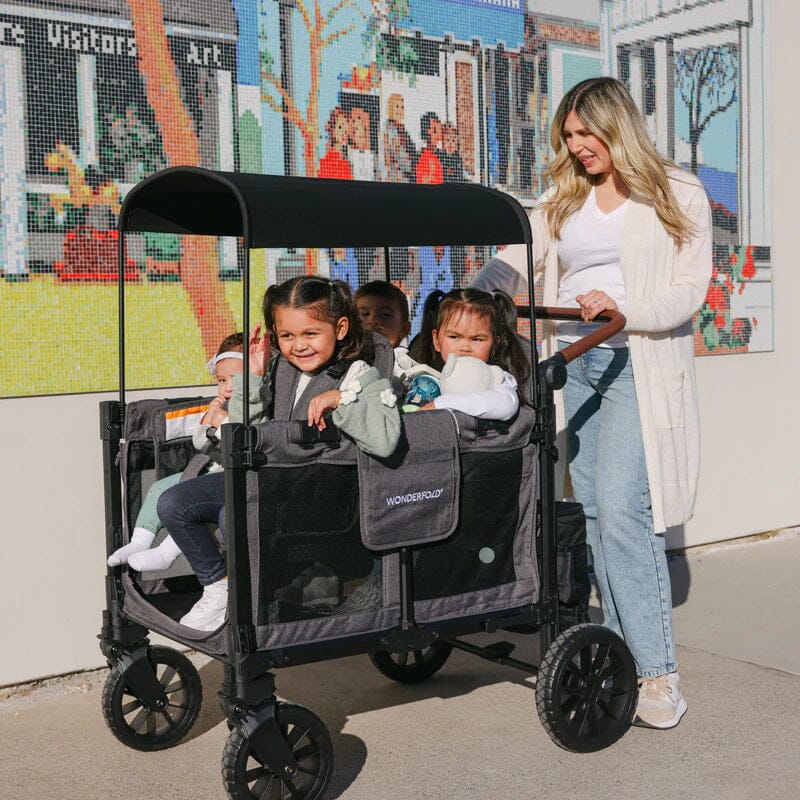 Wonderfold W4 Luxe Pro 4-Seater Stroller Wagon - Black