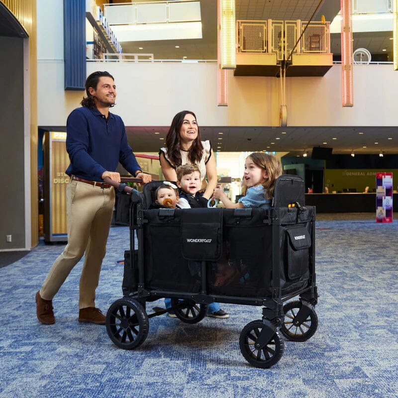 Wonderfold W4 Luxe Pro 4-Seater Stroller Wagon - Black