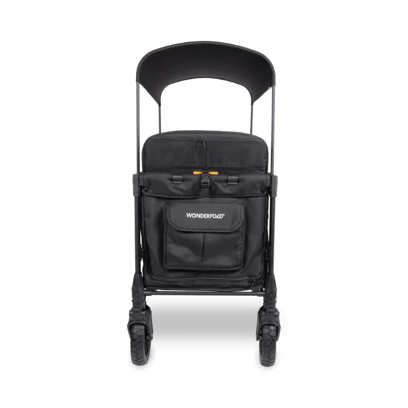 WonderFold W4 Luxe Pro 4-Seater Stroller Wagon - Jet Black- Strolleria