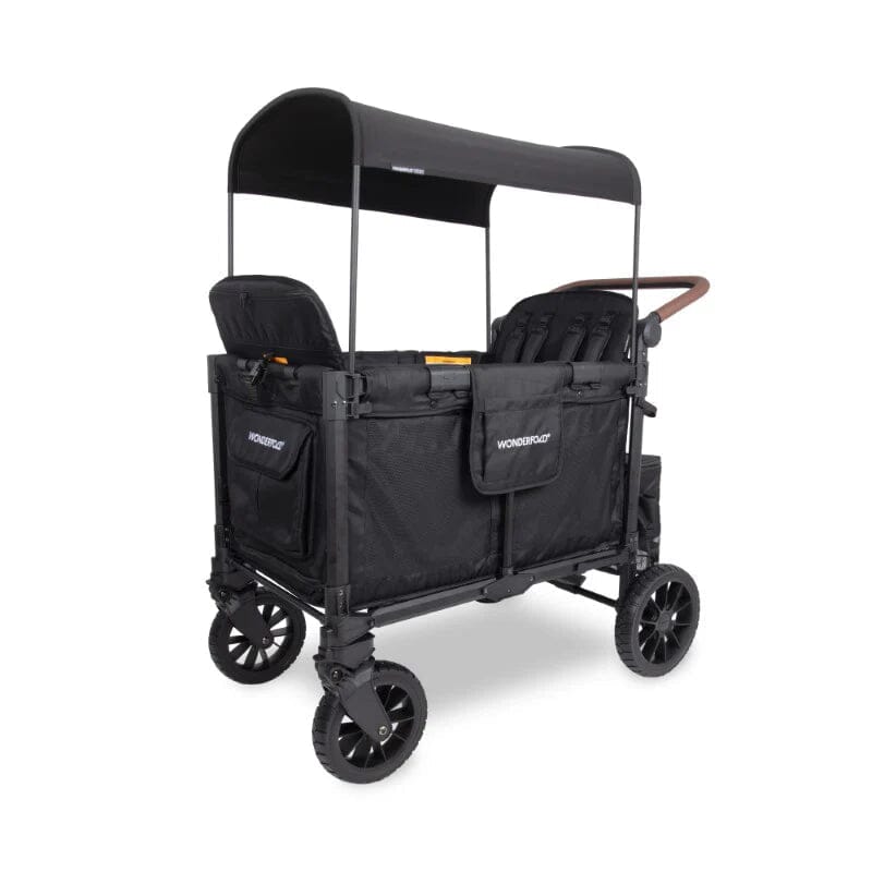 WonderFold W4 Luxe Pro 4-Seater Stroller Wagon - Jet Black
