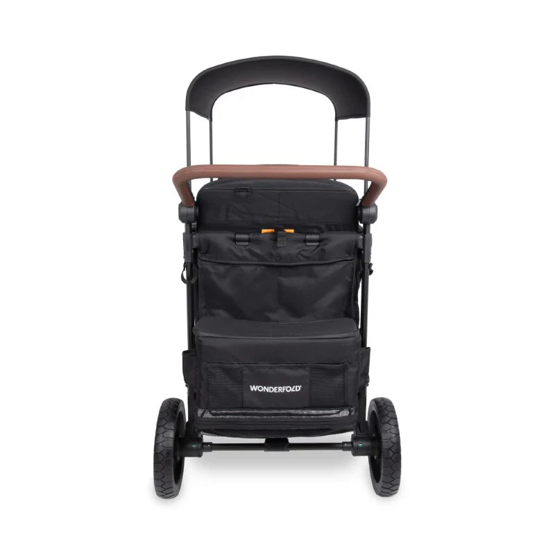WonderFold W4 Luxe Pro 4-Seater Stroller Wagon - Jet Black- Strolleria
