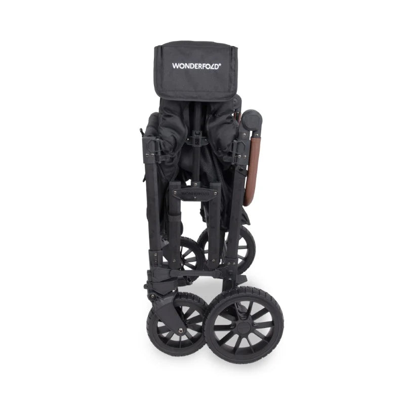 WonderFold W4 Luxe Pro 4-Seater Stroller Wagon - Jet Black- Strolleria