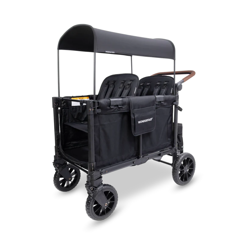 Wonderfold W4 Luxe Pro 4-Seater Stroller Wagon - Black