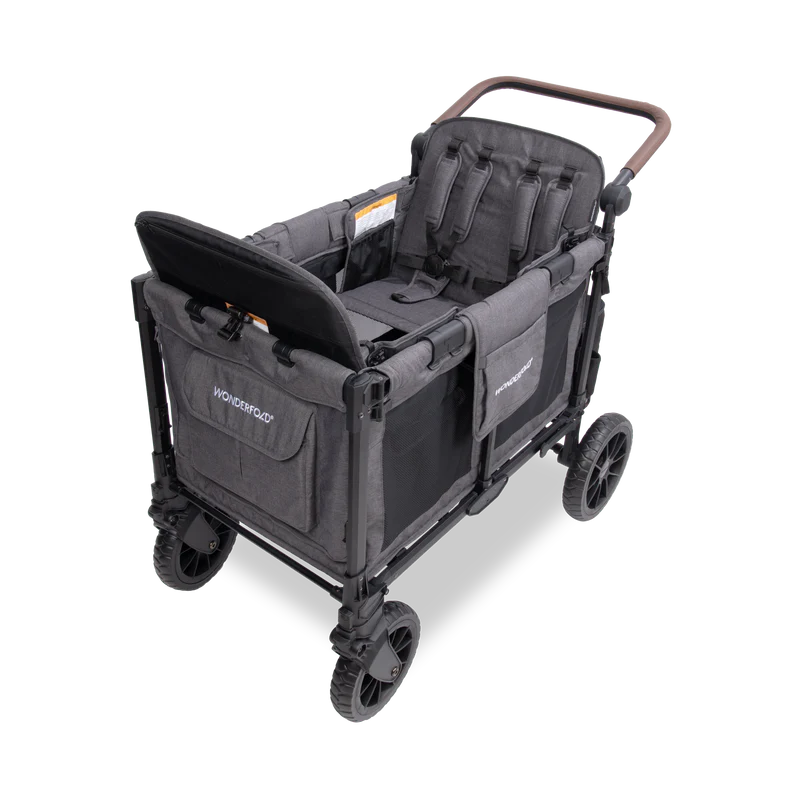 Wonderfold W4 Luxe Pro 4-Seater Stroller Wagon - Charcoal Gray- Strolleria