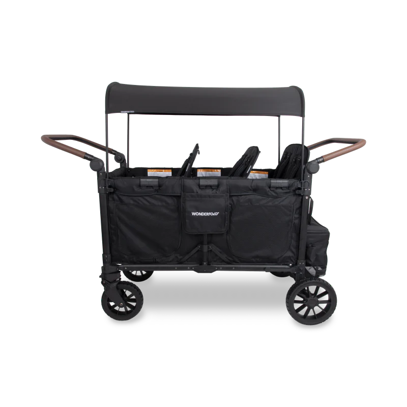 Wonderfold W6 Luxe Pro 6-Seater Stroller Wagon - Black