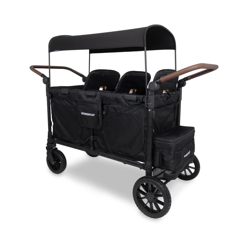 Wonderfold W6 Luxe Pro 6-Seater Stroller Wagon - Black