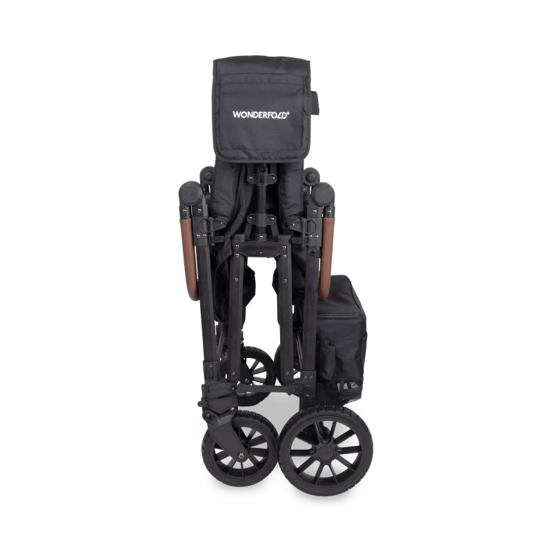 WonderFold W6 Luxe Pro Stroller Wagon - Black- Strolleria