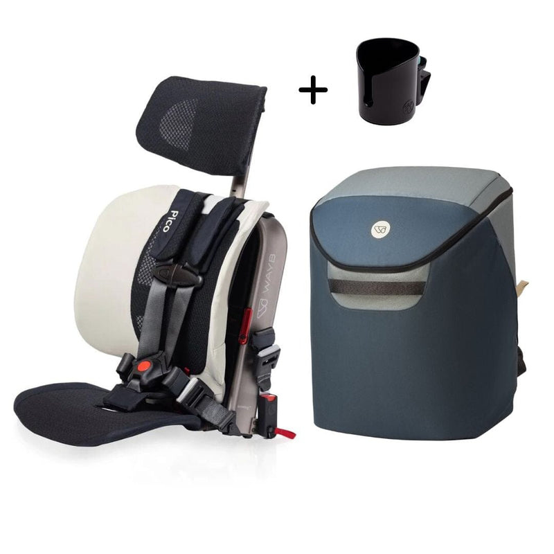 WAYB Pico Forward-Facing Car Seat + Cup Holder + Carry Bag Bundle