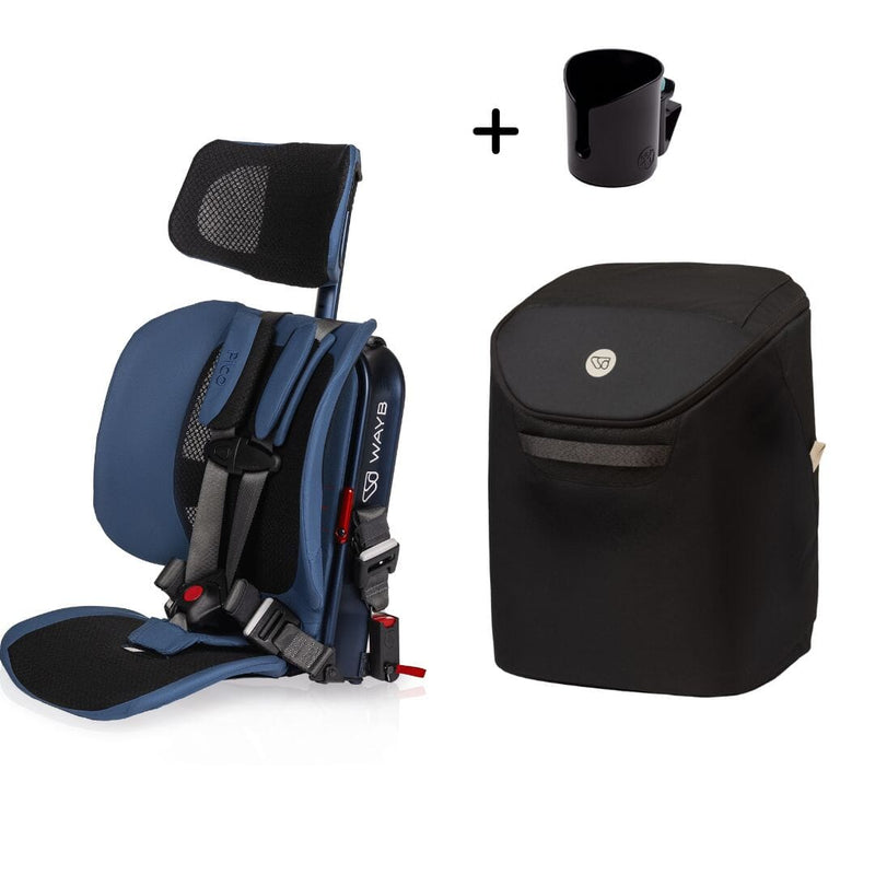 WAYB Pico Forward-Facing Car Seat + Cup Holder + Carry Bag Bundle