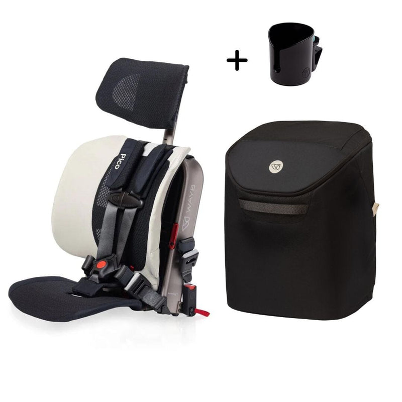 WAYB Pico Forward-Facing Car Seat + Cup Holder + Carry Bag Bundle