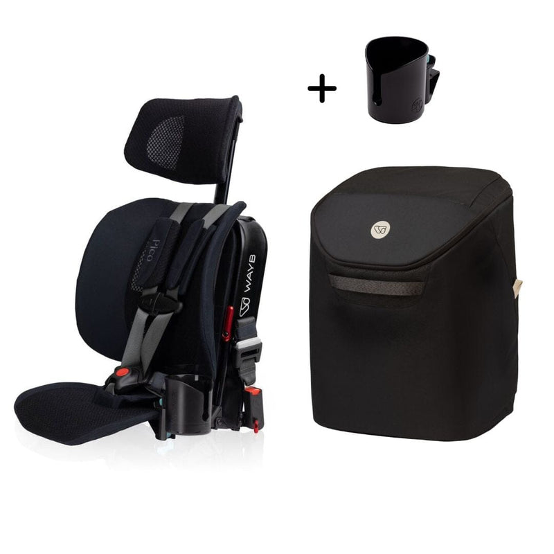 WAYB Pico Forward-Facing Car Seat + Cup Holder + Carry Bag Bundle