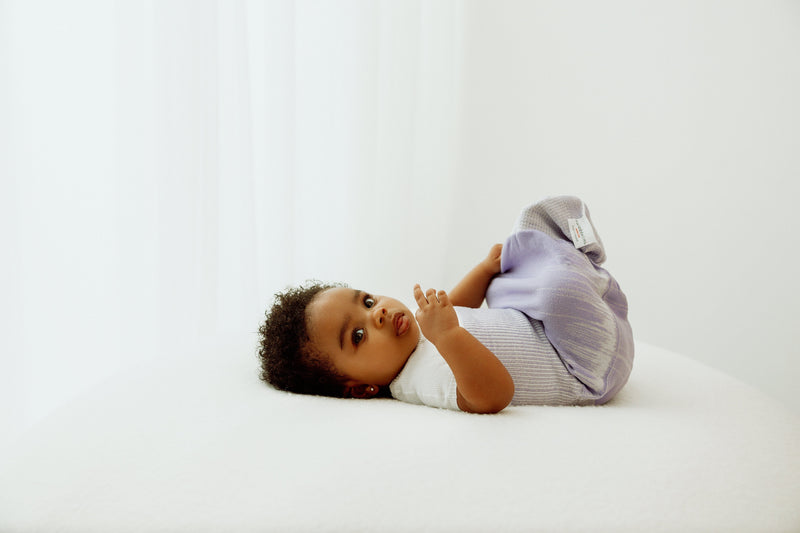 Swaddelini Lavender Arms Out™ Short Sleeve Sleep Sack