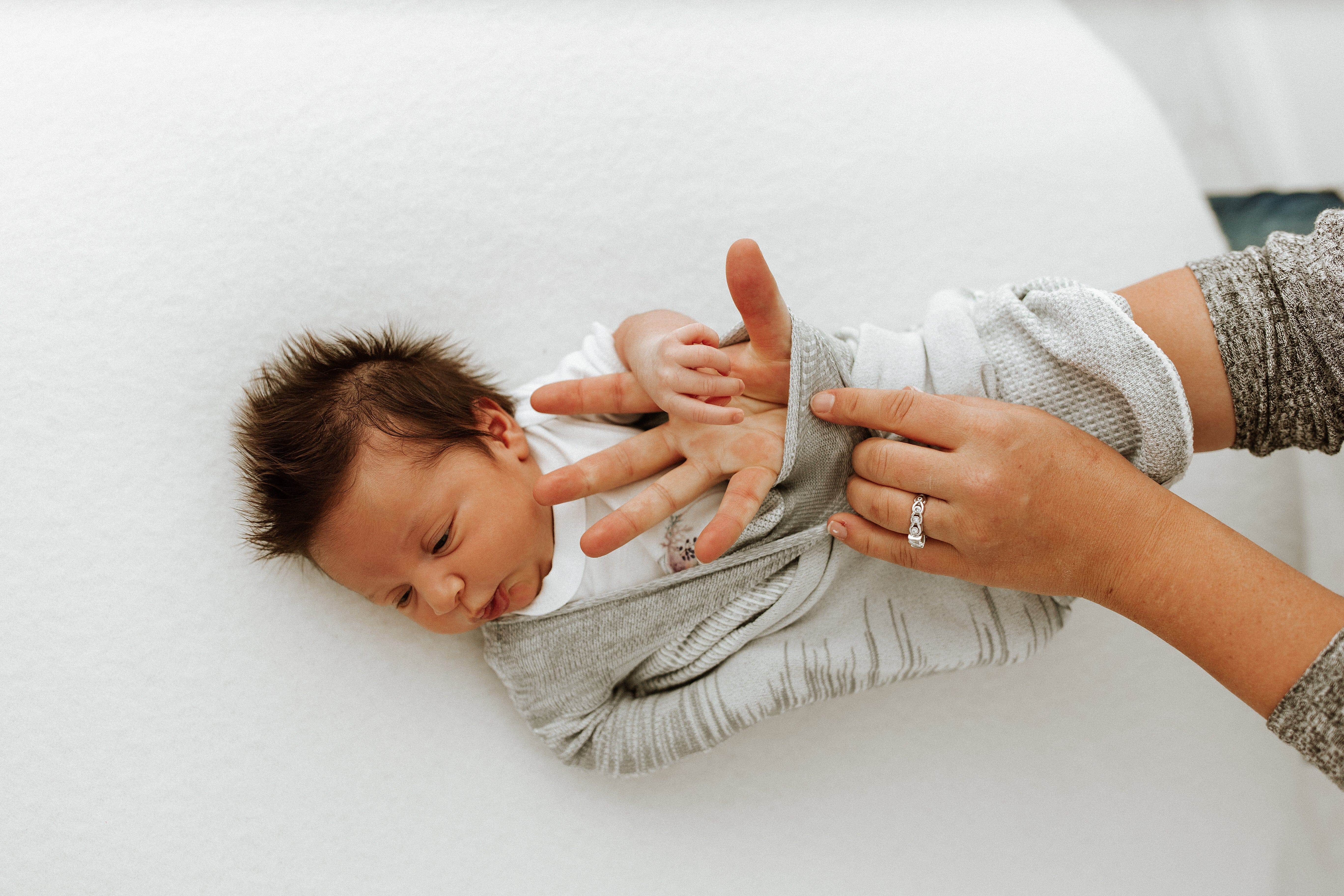 Swaddelini Grey Swaddle Sleep Sack- Strolleria