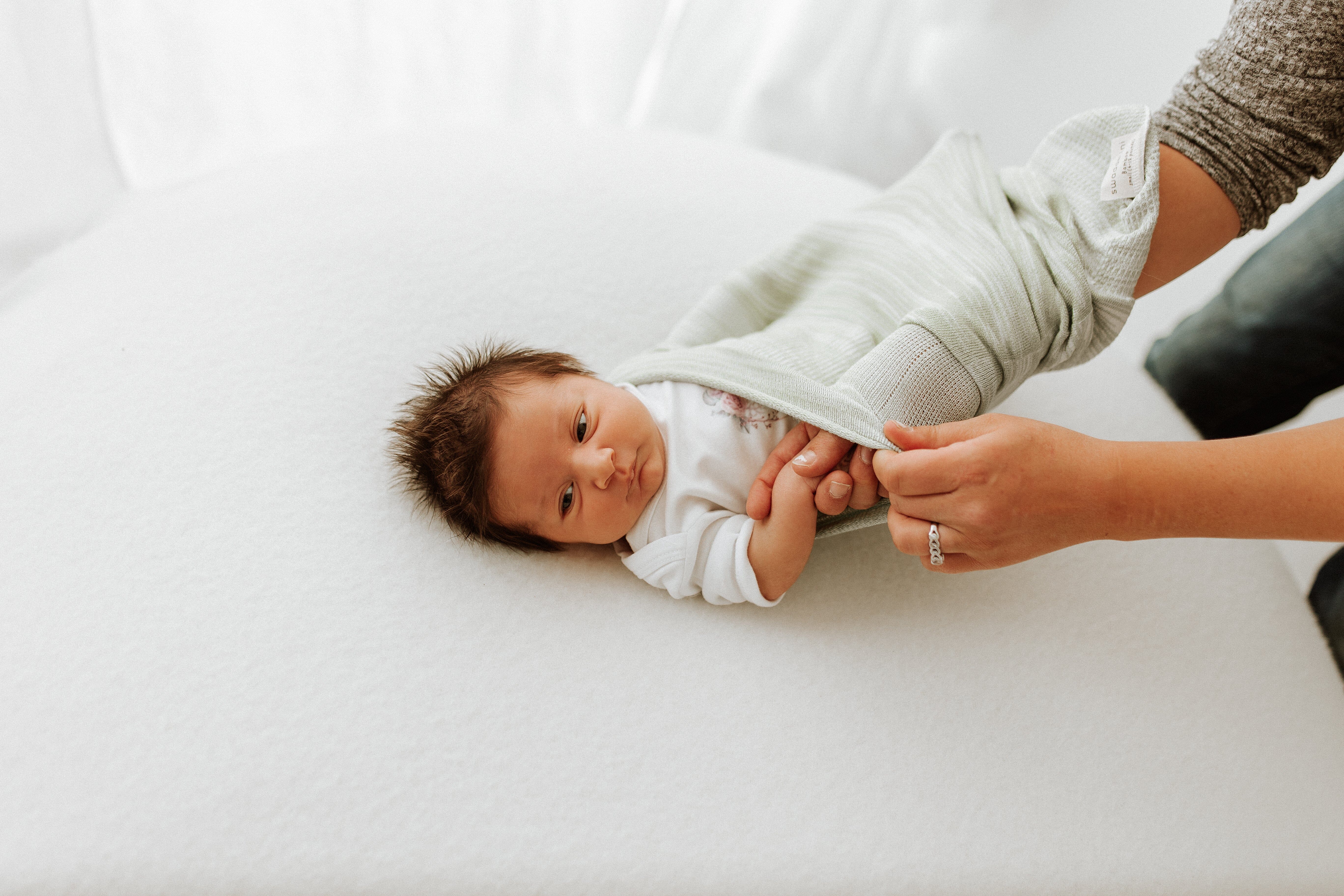 Swaddelini Bamboo Blend Mint Swaddle Sleep Sack- Strolleria