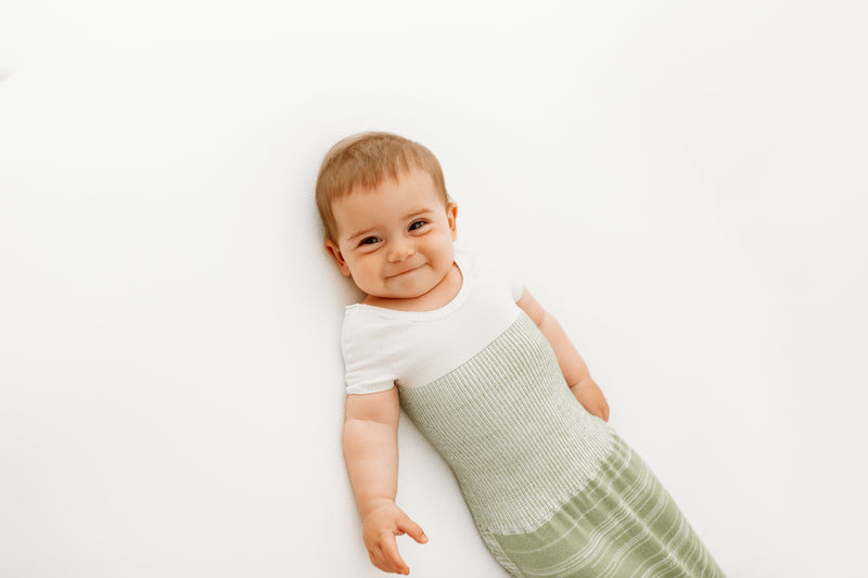 Swaddelini Bamboo Blend Mint Arms Out™ Short Sleeve Sleep Sack