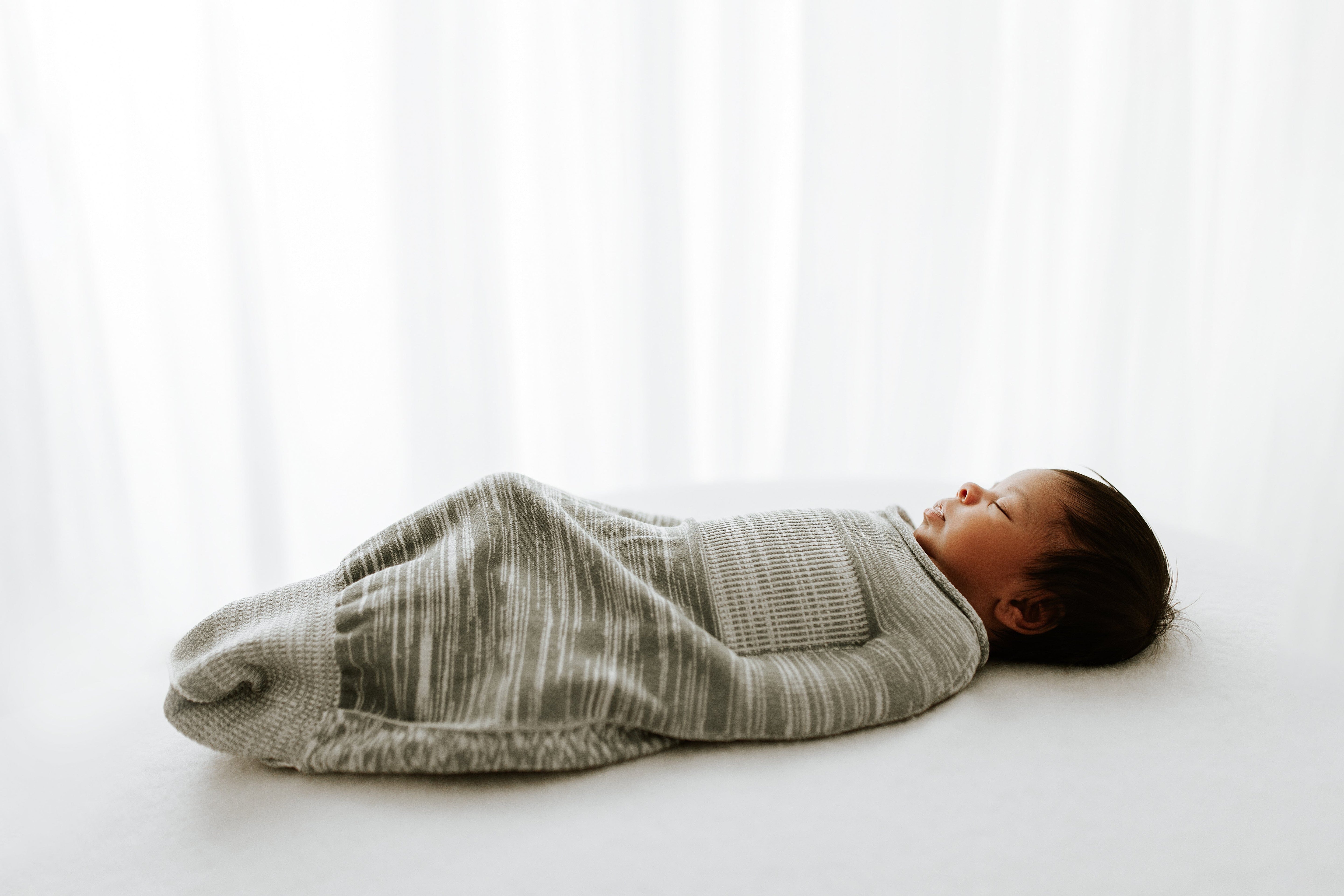 Swaddelini Grey Swaddle Sleep Sack- Strolleria