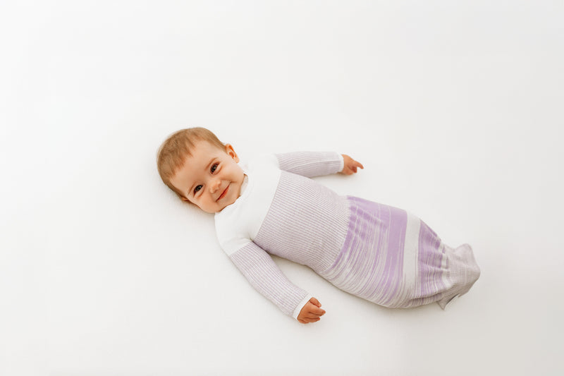 Swaddelini Lavender Arms Out™ Long Sleeve Sleep Sack