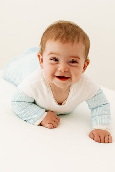 Swaddelini Blue Arms Out™ Long Sleeve Sleep Sack
