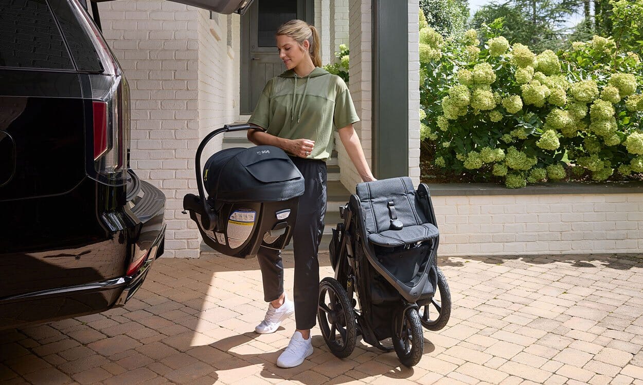 BOB Wayfinder Travel System, Infant Car Seat and Stroller Combo ClickTight in Nightfall- Strolleria