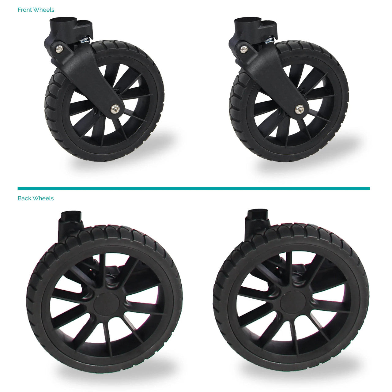 Wonderfold W4 All Terrian XL Wheels with PU Tires- Strolleria