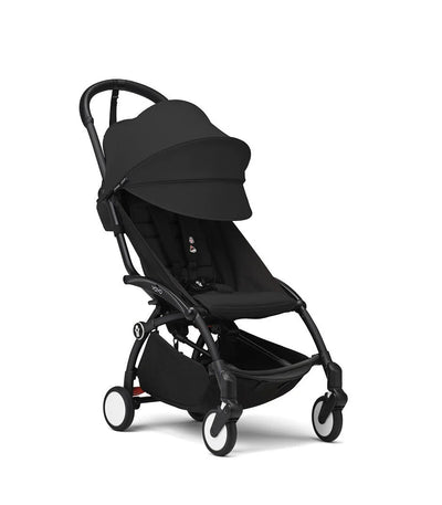 Stokke® YOYO³ Stroller from 6+ Black & White Frame