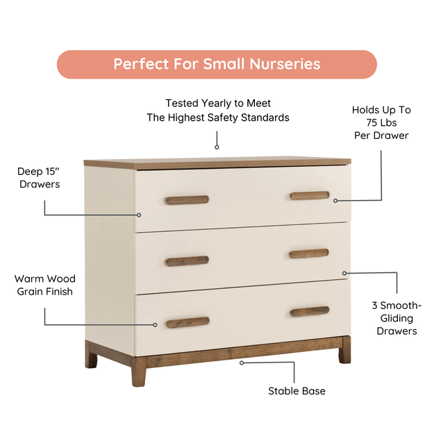 dadada Lala Little 3-Drawer Dresser- Strolleria