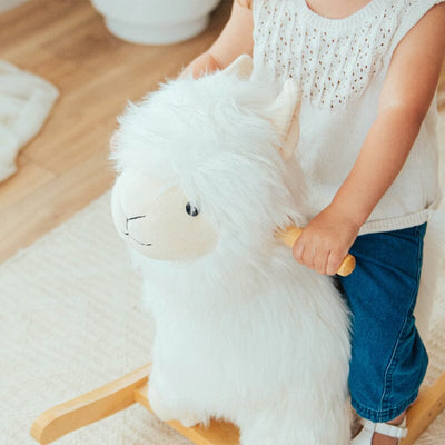 Wonder and Wise Alpaca Rocker with Saddle