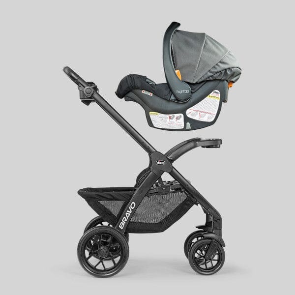 Chicco Bravo LE ClearTex Quick-Fold Stroller - Pewter- Strolleria