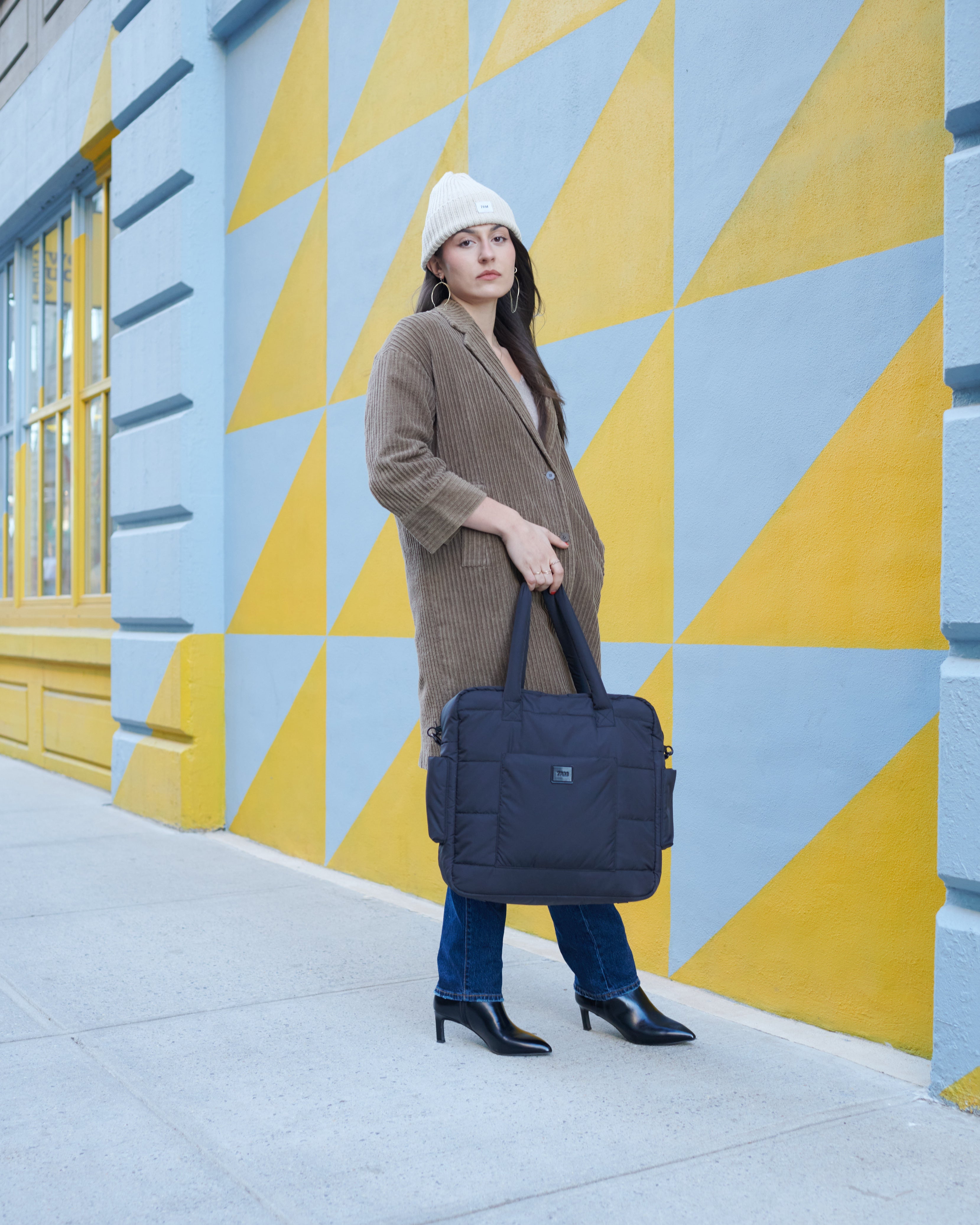 7AM Enfant Plaza Weekend Diaper Bag - Black- Strolleria