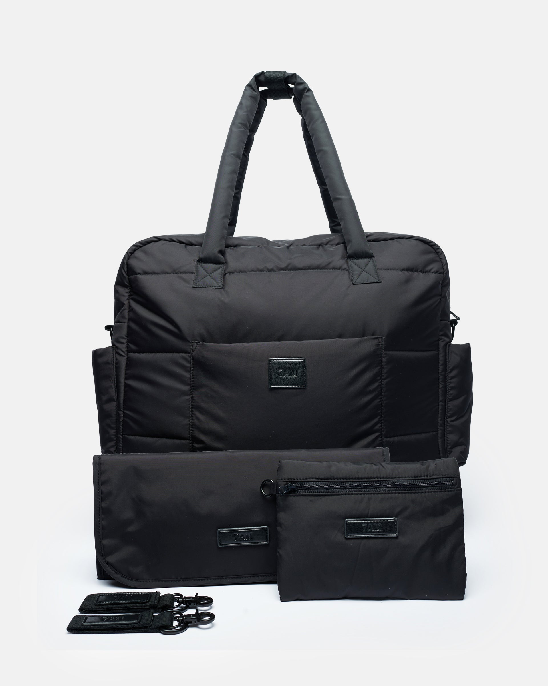 7AM Enfant Plaza Weekend Diaper Bag - Black- Strolleria