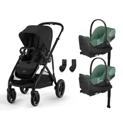 CYBEX Gazelle S 2 Stroller + Cloud T SensorSafe Infant Car Seat Twin Travel System