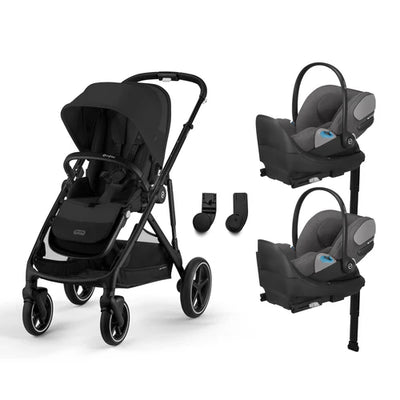 CYBEX Gazelle S 2 Stroller + Cloud T SensorSafe Infant Car Seat Twin Travel System