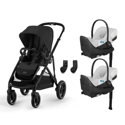 CYBEX Gazelle S 2 Stroller + Cloud T SensorSafe Infant Car Seat Twin Travel System